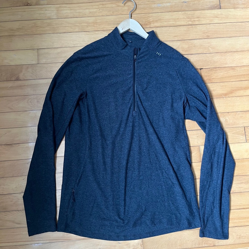Lululemon Metal Vent Tech 1/2 Zip 2.0 Charcoal Grey Heather Pullover Mens Large